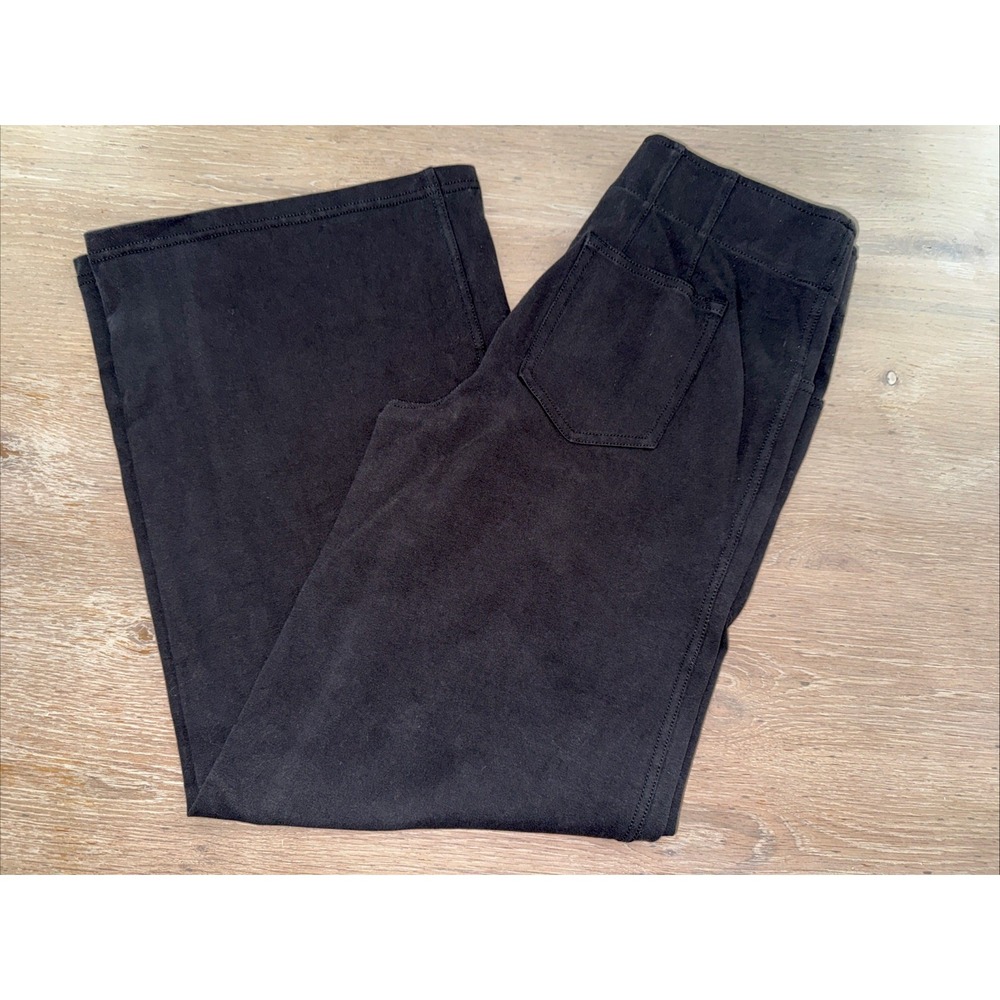Chicos Black Wide Leg High Rise Crop Pants Women's Size 0P‎